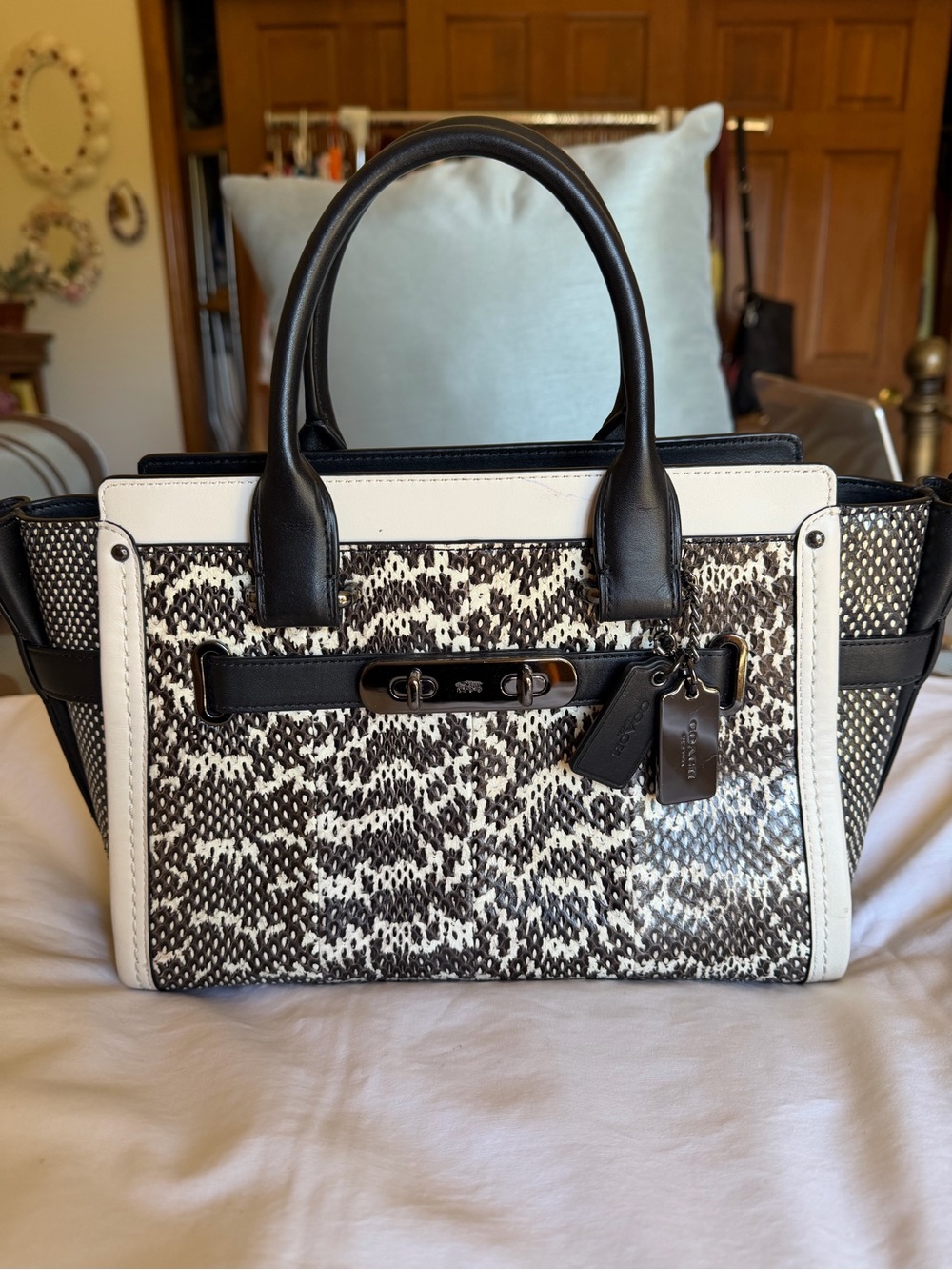 Coach Snakeskin Swagger 27 Bag 2016